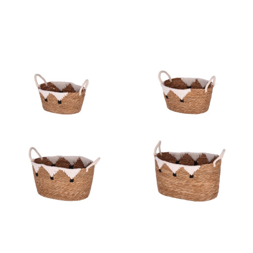 Set 4 cosuri depozitare Lush 28 x 22 x 19, 30 x 25 x 22, 35 x 30 x 25, 40 x 33 x 30 cm