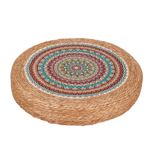 Puf ratan bambac multicolor 56 x 10 cm