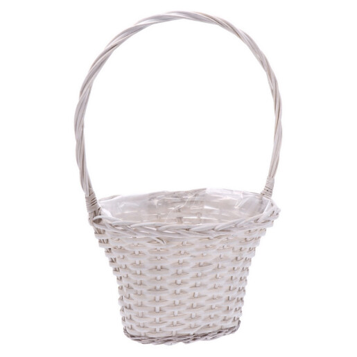Set 2 ghivece flori lemn salcie alb gri 30 x 22 x 49 cm