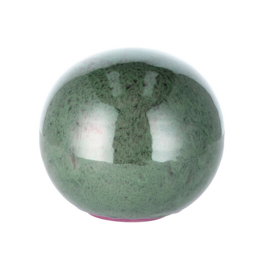 Set 2 sfere decorative ceramica verde alba 21 cm