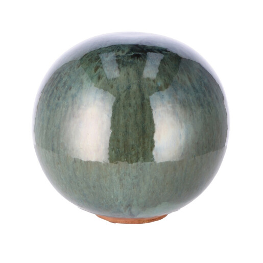 Sfera decorativa ceramica verde 30,5 cm