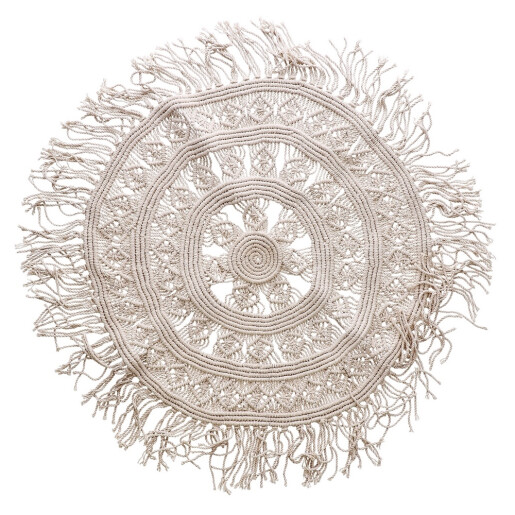 Covoras rotund bumbac crem II 100 cm