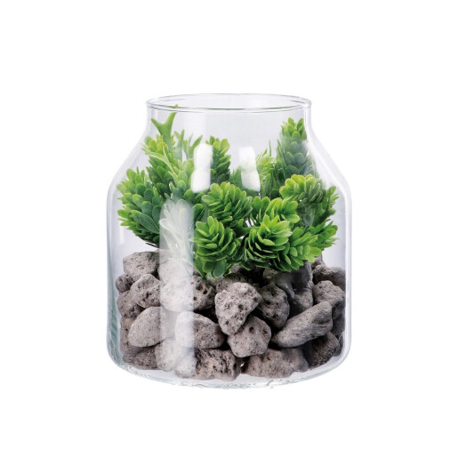 Plante suculente artificiale in borcan IIII 14 x 16 cm