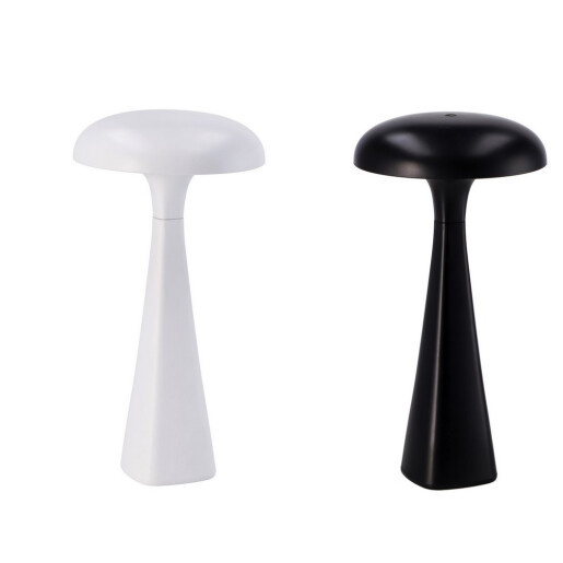 Set 2 veioze control tactil, plastic alb negru  14 x 28 cm