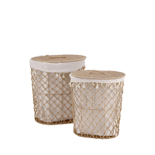 Set 2 cosuri rufe maro crem 40 x 30 x 45, 46 x 34 x 52 cm