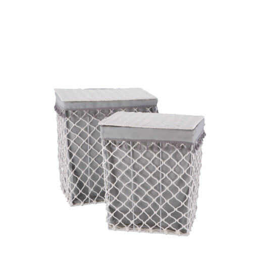 Set 2 cosuri rufe gri 40 x 30 x 46, 45 x 35 x 51 cm