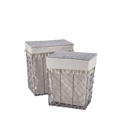 Set 2 cosuri rufe gri bej 40 x 30 x 46, 45 x 35 x 51 cm