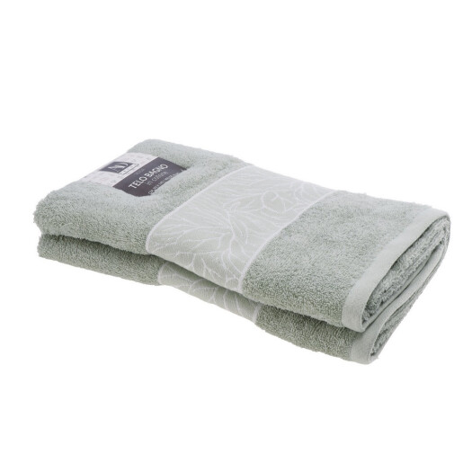 Prosop baie bumbac verde 90 x 140 cm