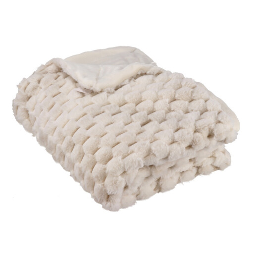 Patura textil bej 200 x 220 cm