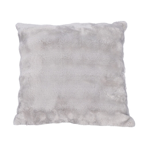 Perna decorativa textil gri 45 x 45 cm