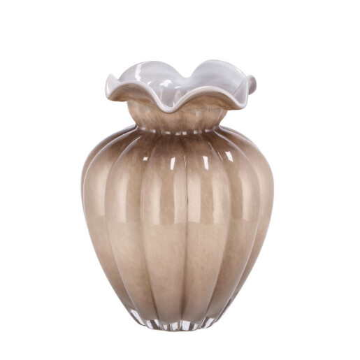 Vaza flori sticla maro 20,5 x 28 cm