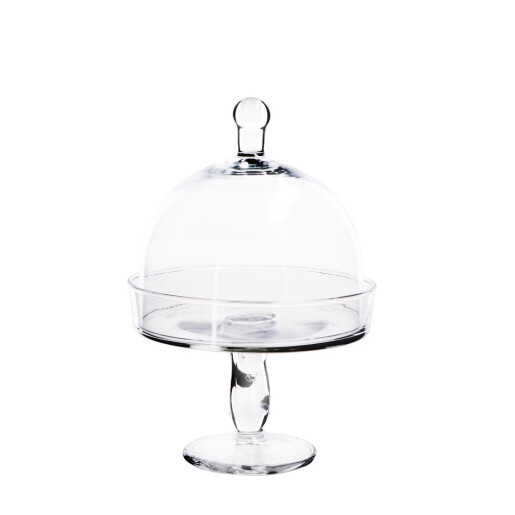 Platou cu cupola sticla transparenta 18 x 25 cm