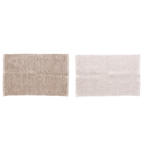 Set 2 covorase bumbac maro crem Jordi 60 x 120 cm