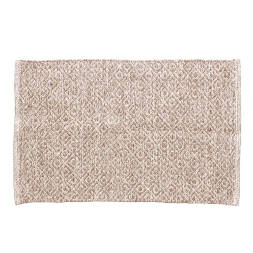 Covoras bumbac maro alb Jordi 60 x 120 cm