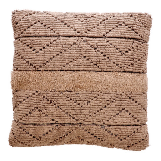 Perna decorativa bumbac maro negru Peres 45 x 45 cm