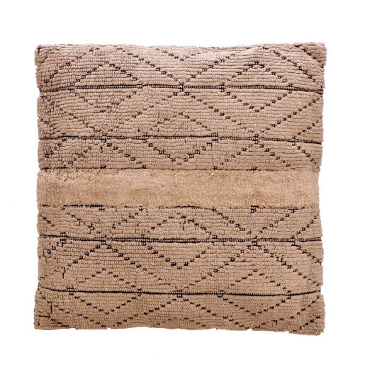Perna decorativa bumbac maro negru Peres 60 x 60 cm