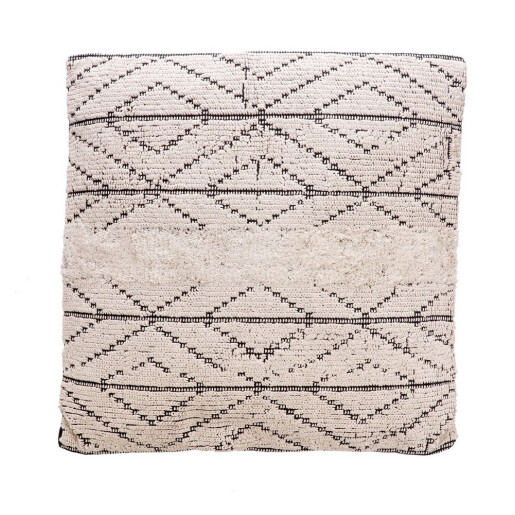 Perna decorativa bumbac crem negru Peres 60 x 60 cm