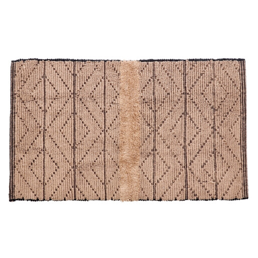 Covoras bumbac maro negru Peres 60 x 120 cm