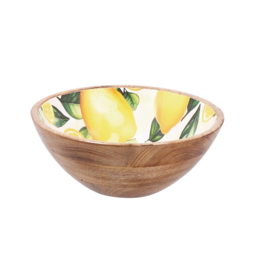 Bol lemn multicolor Lamai Yari 25 x 10 cm