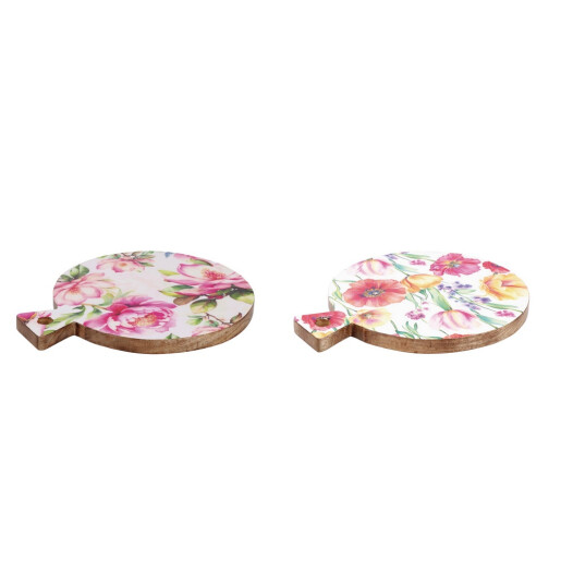 Set 2 platouri servire lemn multicolor Iole 39 x 29 x 2,5 cm