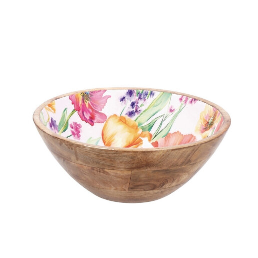 Set 2 boluri lemn multicolor Iole 25 x 10 cm