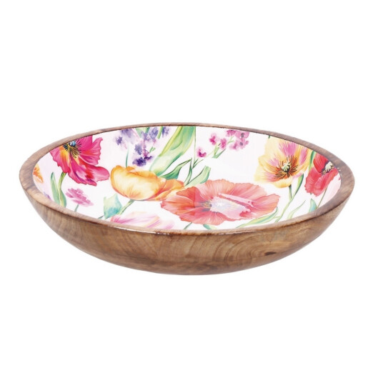 Set 2 boluri lemn multicolor Iole 30 x 6 cm