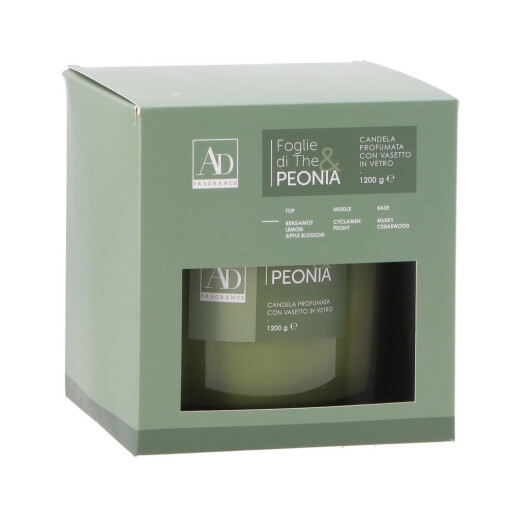 Lumanare parfumata aroma Frunze de Bujori 15 x 14,5 cm