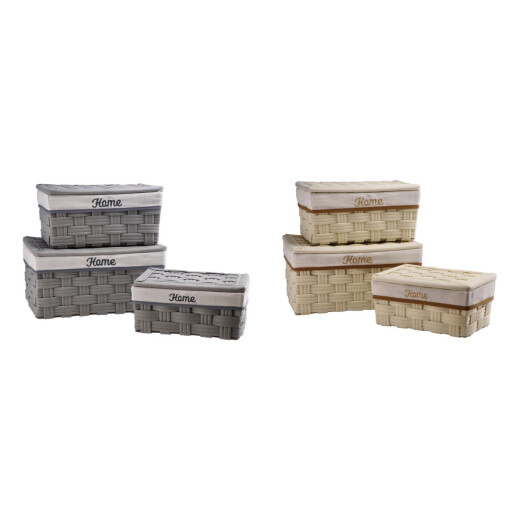 Set 6 cosuri depozitare 30 x 20 x 14, 35,5 x 25,5 x 17, 40 x 31 x 20 cm