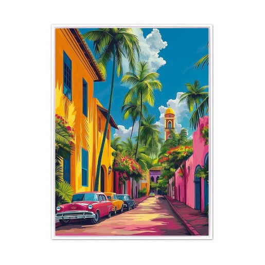 Tablou decorativ oleografie pe panza Peisaj II 45 x 60 cm