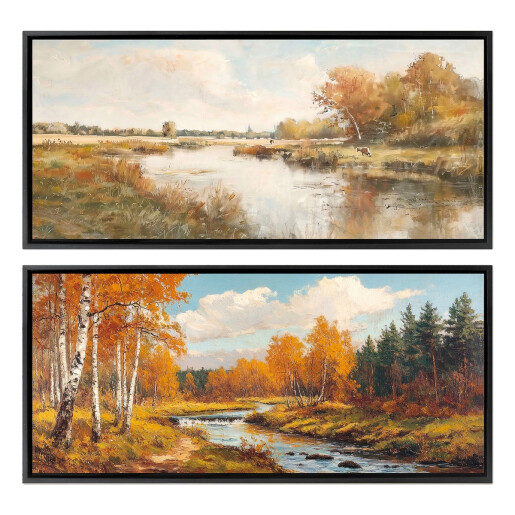 Set 2 tablouri decorative canvas 65 x 140 cm