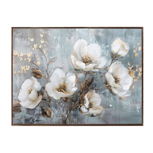 Tablou decorativ oleografie pe panza Flowers 45 x 60 cm