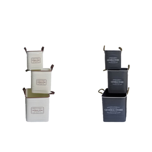 Set 6 ghivece flori 25 x 25 x. 27,  29,5 x 29,5 x 32,  33,5 x 33,5 x 37 cm