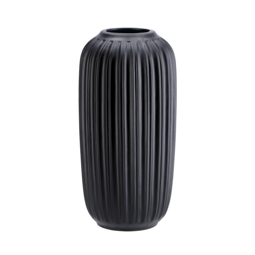 Vaza flori ceramica neagra 15 x 30 cm