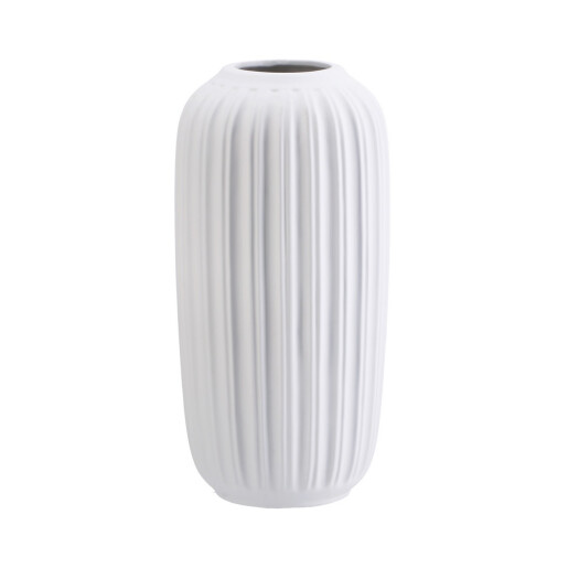 Vaza flori ceramica alba 15 x 30 cm