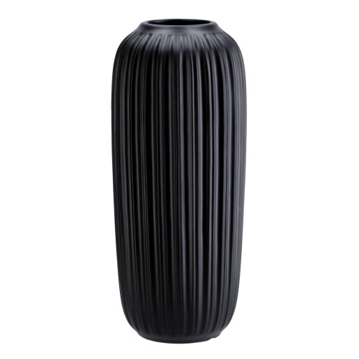 Vaza flori ceramica neagra 16 x 38 cm