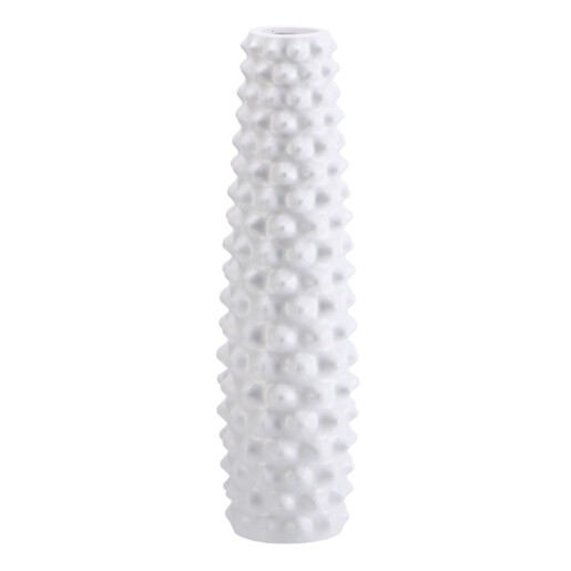 Vaza flori ceramica alba 13,5 x 46 cm