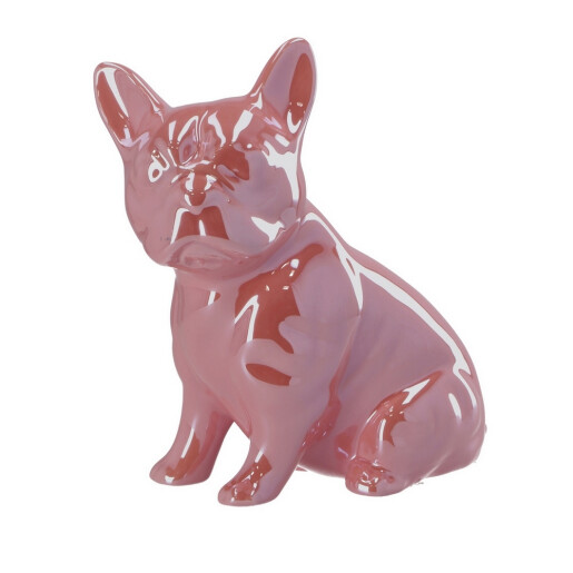 Figurina Catelus ceramica roz 22 x 11,5 x 26,5 cm