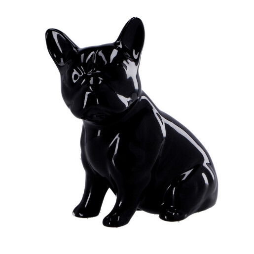 Figurina Catelus ceramica neagra 22 x 11,5 x 26,5 cm