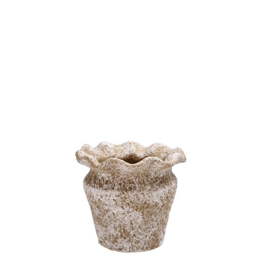 Ghiveci flori ciment maro 20 x 17 cm