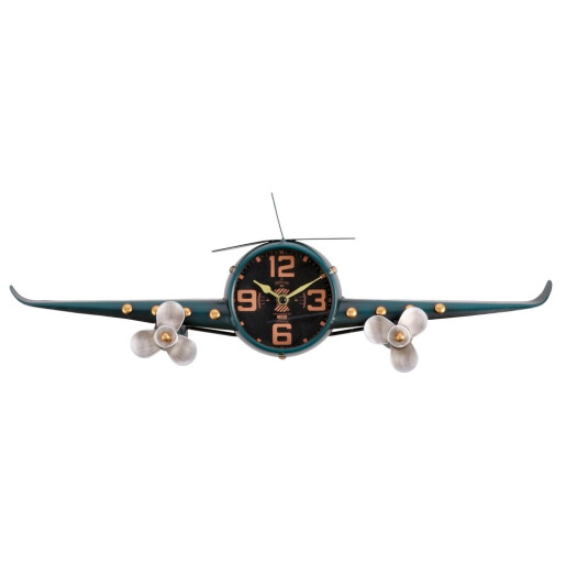 Ceas perete Avion fier multicolor 56,5 x 7 x 18 cm