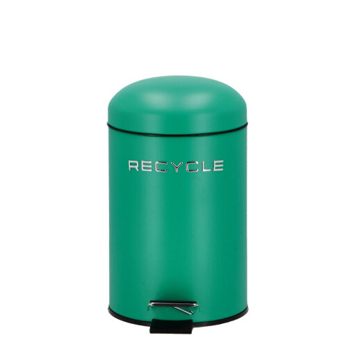 Cos gunoi cu pedala metal verde 17 x 25 cm, 3 L