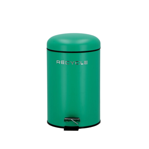 Cos gunoi cu pedala metal verde 20,5 x  31,5 cm, 7 L