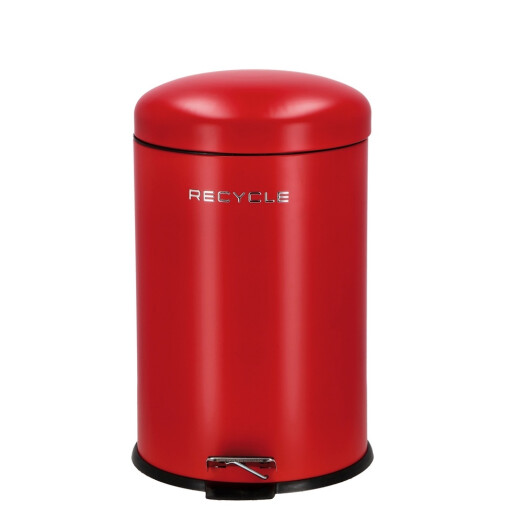 Cos gunoi cu pedala fier rosu 29 x 44 cm / 20 L