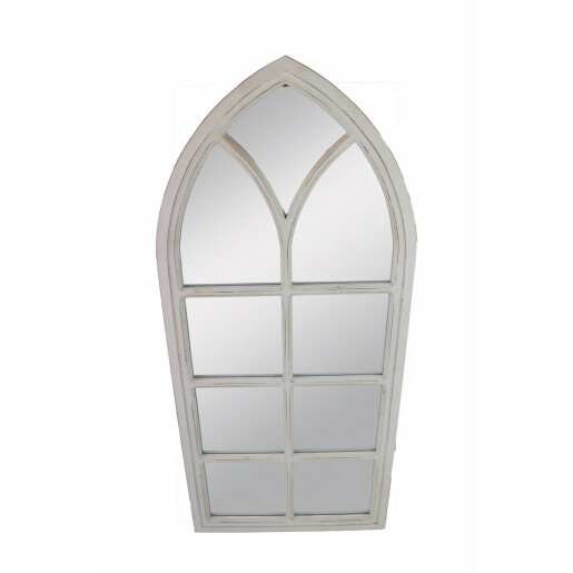 Oglinda perete lemn alb 60,5 x 135 cm