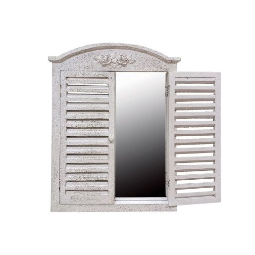 Oglinda Fereastra lemn alb vintage 48 x 5 x 65,5 cm