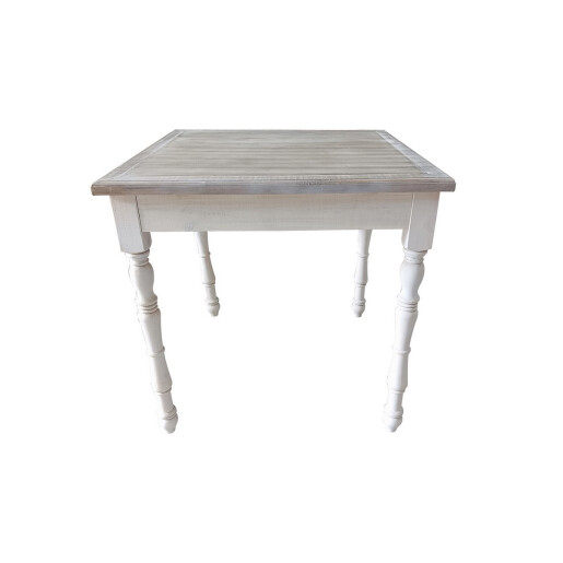 Masa lemn alb maro  80 x 80 x 78 cm