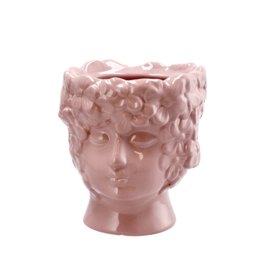 Ghiveci flori dolomit roz 17,5 x 19 cm