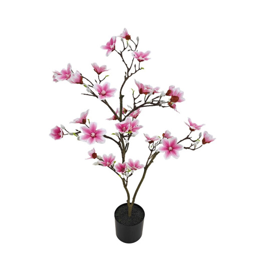 Magnolie roz artificiala in ghiveci 15 x 90 cm