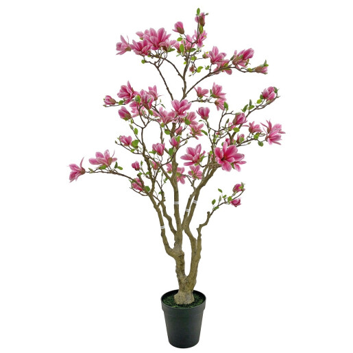 Magnolie roz artificiala in ghiveci 28 x 205 cm
