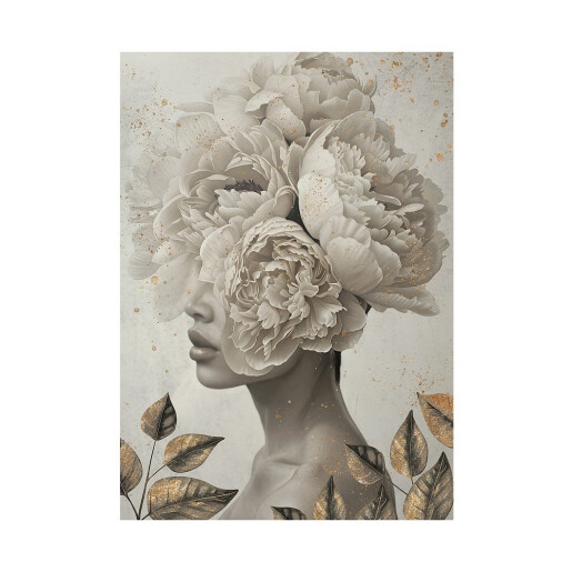 Set 4 tablouri oleografie pe panza Women 50 x 70 cm